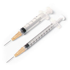Seringue 3 pièces Tuberculine 1 ml sans aiguille
