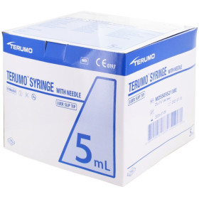 Seringue 3 pièces 5 ml avec aiguille 21Gx38mm