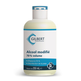 Alcool à 70° vol. 250 ml. (Présenté.)