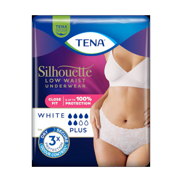 Tena Silhouette Plus - Taille basse Plus Blanc - M