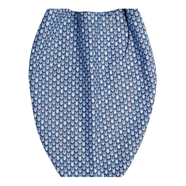 Foulard bavoir coton imprimé bleu TU