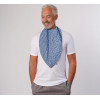 Foulard bavoir coton imprimé bleu TU