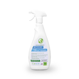 Nettoyant écologique pour vitres et surfaces modernes Le flacon pulvérisateur de 750 ml.