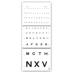 Echelle optométrique de Monoyer 3 mètres
