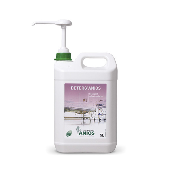 Nettoyant quotidien Deterg'Anios Le bidon de 5 litres avec 1 pompe de 20 ml.