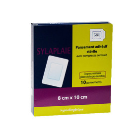 Pansement adhésif stérile avec compresse centrale 10 cm x 8 cm