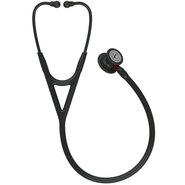 Stéthoscope 3M Cardiology IV tubulure noire Black Edition base rouge