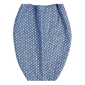 Foulard bavoir coton imprimé bleu TU