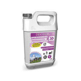 Détergent désinfectant surodorant 3D Desodor U2. Bidon de 5 litres. Parfum Douceur des Alpes