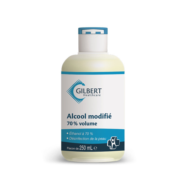 Alcool à 70° vol. 250 ml. (Présenté.)
