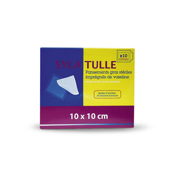 Pansement gras stérile SYLATULLE 10x10 cm