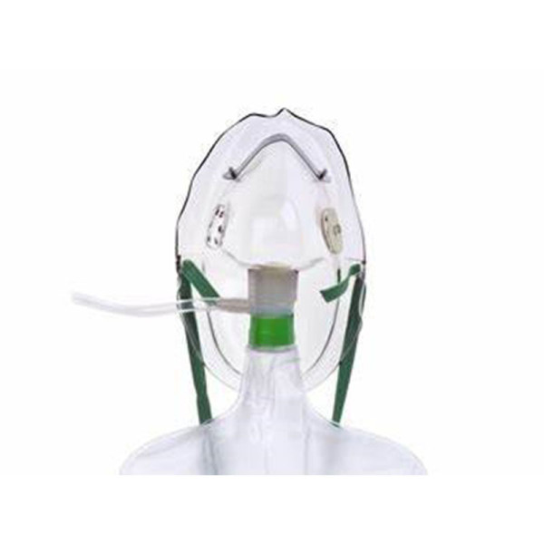 Masque à haute concentration pédiatrique, semi ouvert allongé avec tubulure
