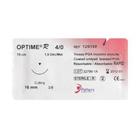 Tresse résorbable Optime® R 75cm 3/0 Aig19mm