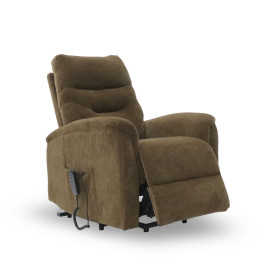 Fauteuil releveur 2 moteurs Georges Velours maille Brun