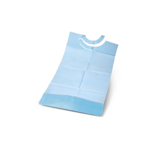 Bavoir jetable adulte 2 plis avec poche iD Care - Sachet de 100 