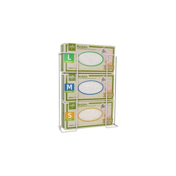 Support horizontal de boites à gants métal blanc 