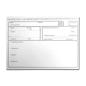 Fiche médicale Stern-Org Dim. : 15,1 x 21 cm.