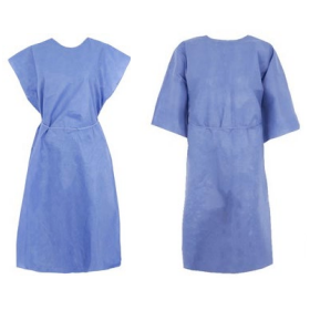 Chemise patient à manches courtes bleu 