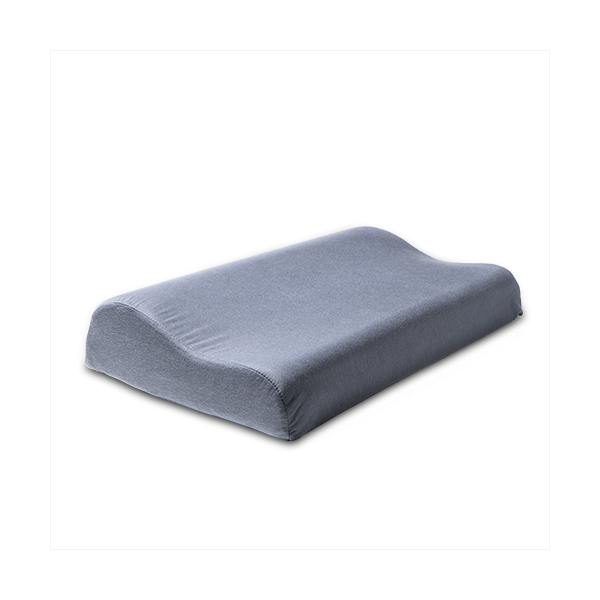 Oreiller ergonomique ferme gris avec taie 