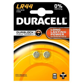 Piles LR44 - BP2 1,5 V Duracell - Blister de 2