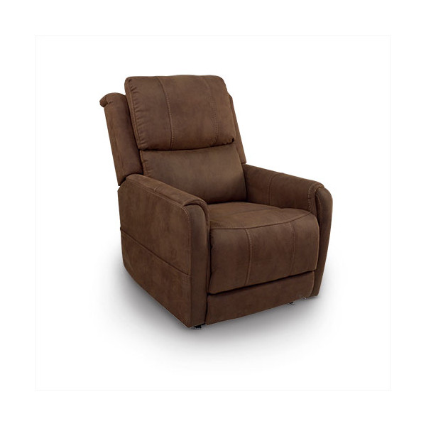 Fauteuil releveur Minotaure - Nubuck marron - 4 moteurs 