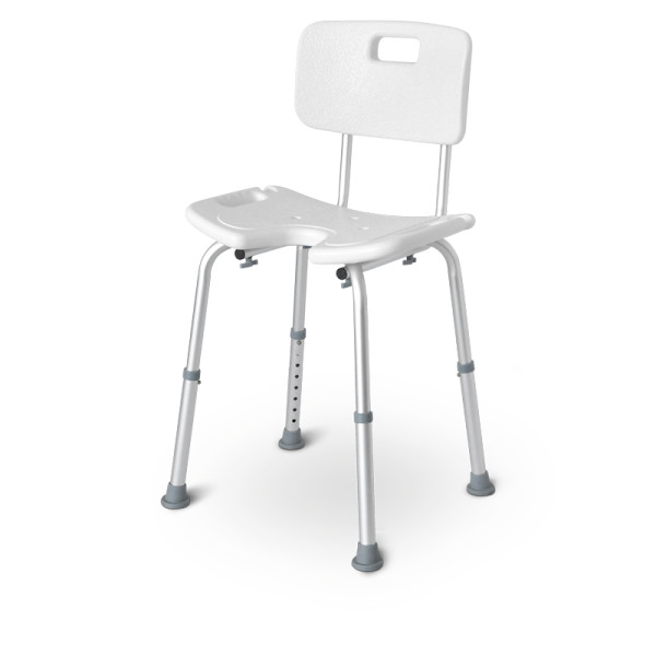 Chaise de douche rectangulaire avec découpe intime AquaCurve