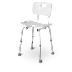 Chaise de douche rectangulaire avec découpe intime AquaCurve