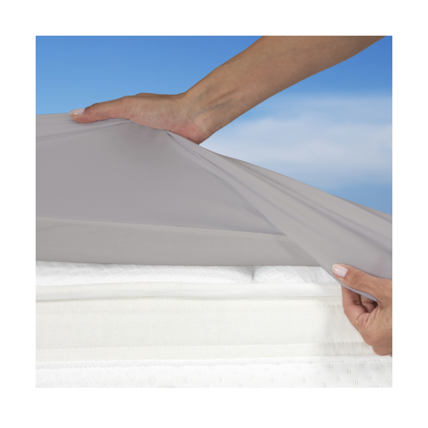 Draps housse 140X200 Gris Dermofresh