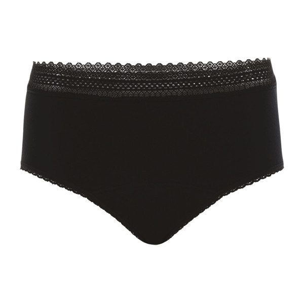 Culotte règles taille haute Noir  T40/42