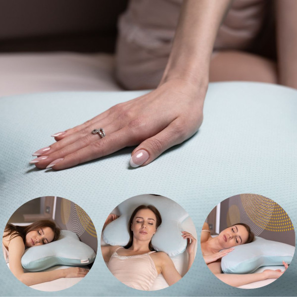 Oreiller Papillon Ergonomique à Mémoire de Forme Plat Moelleux