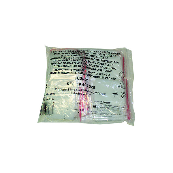 Doigtiers 2 doigts et gant emballés individuellement