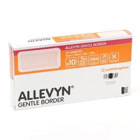 Pansement hydrocellulaire Allevyn Gentle Border 10 x 20 cm
