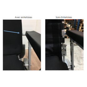 Kit entretoises largeur entre accoudoirs +8 cm