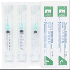 Seringues 3 pièces - Avec aiguille - 3 ml