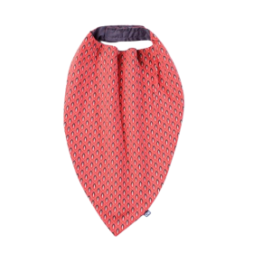 Foulard bavoir coton imprimé rouge TU