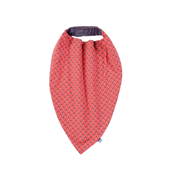 Foulard bavoir coton imprimé rouge TU