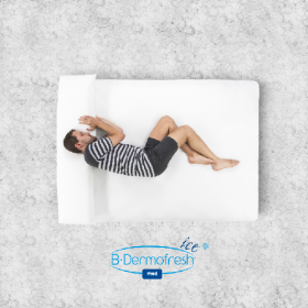 Drap housse ICE 90x200 Blanc natural