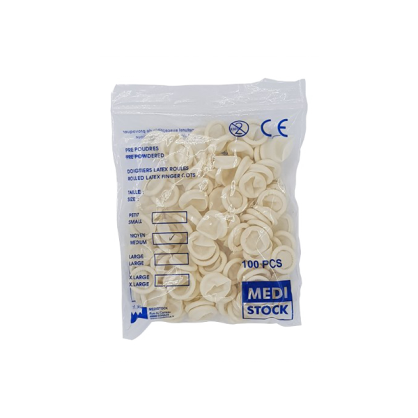 Doigtier roulé sans poudre Latex - S