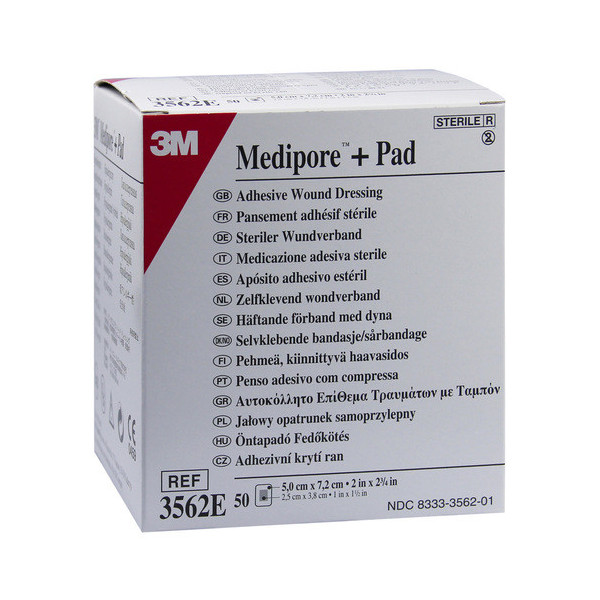 Medipore+Pad stérile avec compresse 5 x 7,2 cm