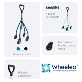 Rollator à une main Wheeleo - Pack de 3