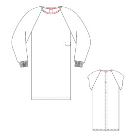 Blouse d'isolement Tissu