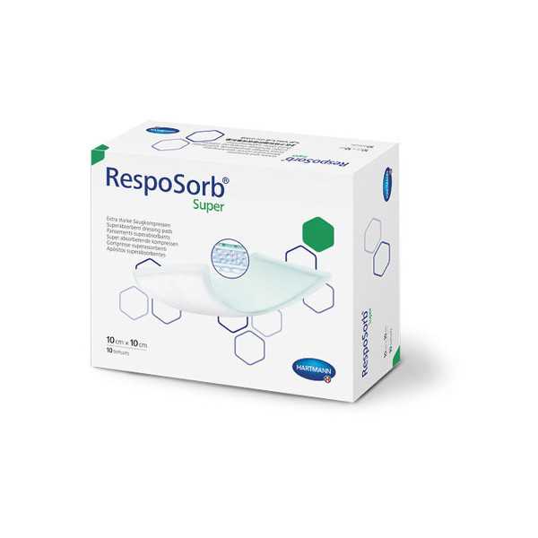 Pansement superabsorbant stérile non adhérent RespoSorb Super 10 x 10 cm