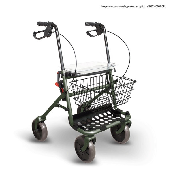 Rollator 4 roues Moov Go - Vert olive