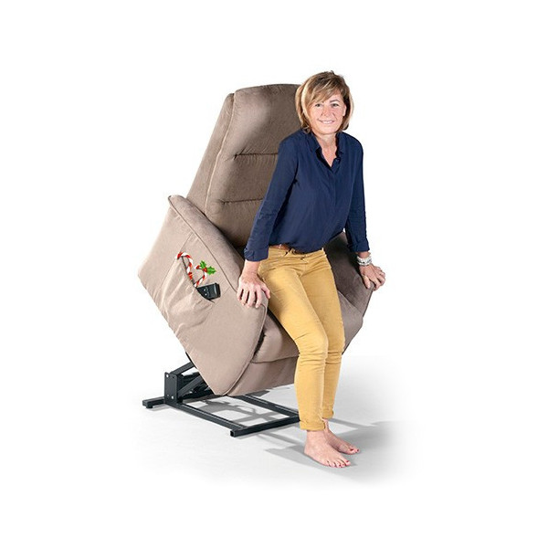 Fauteuil releveur confort Initio - Microfibre Marron cendré - Livorno