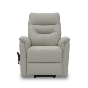 Fauteuil releveur 2 moteurs Basil PU imitation cuir crème