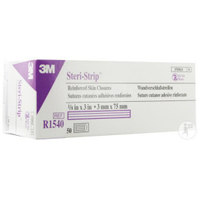 Suture cutanée adhésive Steri-Strip 75 x 3 mm