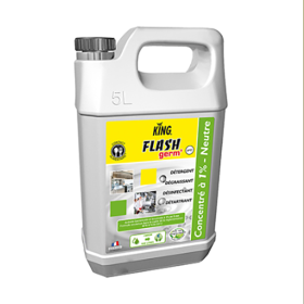 Détergent détartrant désinfectant sans parfum multi-usages.