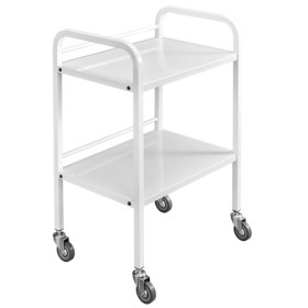 Guéridon 2 plateaux blanc