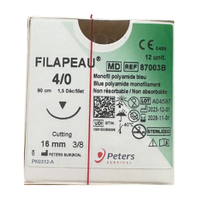 Monofil 90cm 4/0 Aig16mm Bleu