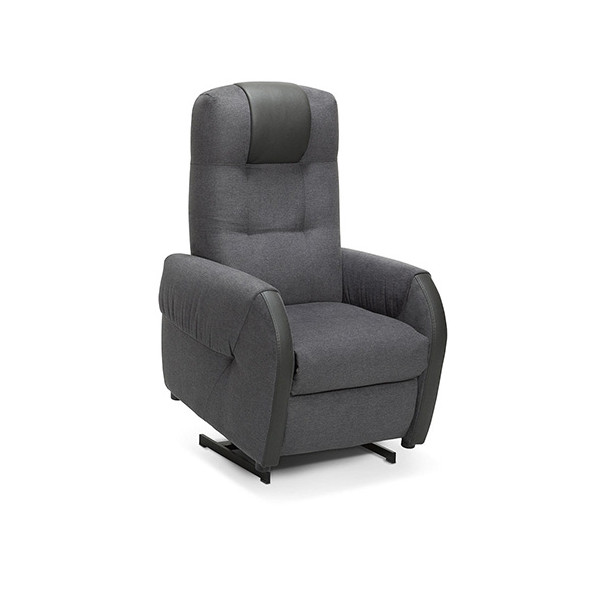 Fauteuil releveur Extra Confort Victor - Tissu/PVC Gris - 2 moteurs